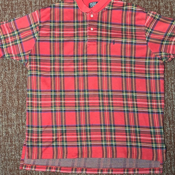 Polo Ralph Lauren Other - Polo by Ralph Lauren Men's red tartan Plaid Polo XXL short sleeve thick material